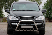 SsangYong Action 2005-2018 Defensa Delantera WT004 Acero Inoxidable foto 1