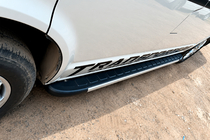 Volkswagen T5 Caravelle 2004-2010 Estribos Laterales Duru (2 uds., Aluminio) Batalla Larga foto 1