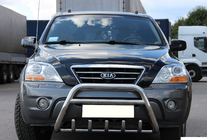 Kia Sorento I BL 2002-2009 Defensa Delantera WT003-2 (Acero Inoxidable) foto 1