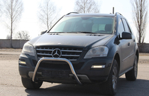 Mercedes ML W164 2005-2011 Defensa Delantera WT006 (Acero Inoxidable) foto 2