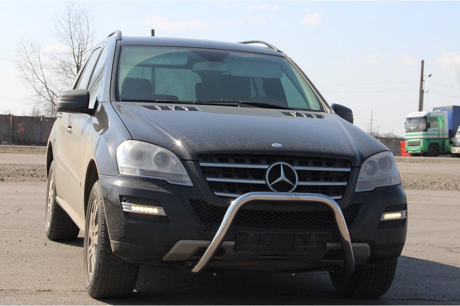 Mercedes ML W164 2005-2011 Defensa Delantera WT006 (Acero Inoxidable) Image