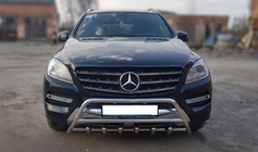 Mercedes GLE/ML class W166 2011-2018 Defensa Delantera WT003 (Acero Inoxidable) foto 1