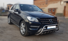 Mercedes GLE/ML class W166 2011-2018 Defensa Delantera WT003 (Acero Inoxidable) foto 3