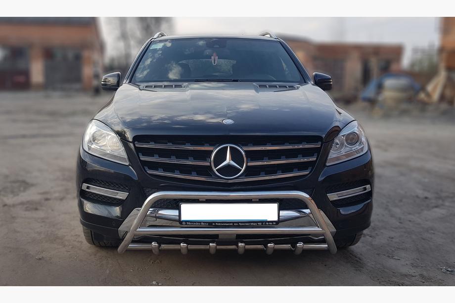 Mercedes GLE/ML class W166 2011-2018 Defensa Delantera WT003 (Acero Inoxidable) Image