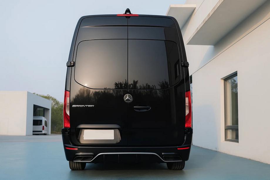 Mercedes Sprinter W907/W910 2018- Paragolpes trasero AMG (para batalla estándar, polipropileno) Image