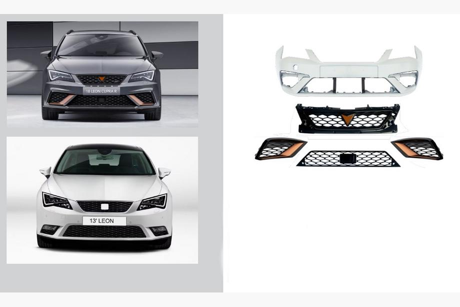 Seat Leon 2013-2020 Kit Restyling 2017+ Cupra R (Para 2013-2017) Image