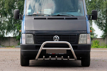 Volkswagen LT 1995-2006 Defensa Delantera WT003 (Acero Inoxidable) 60mm, con inscripción foto 1
