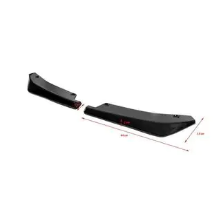 Extensiones universales de faldones laterales Flap Tipo-A (2 uds, negro brillo, plástico ABS) foto 3