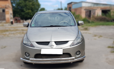 Mitsubishi Grandis 2003-2011 Defensa Delantera ST014 (Acero Inoxidable) d60/42 foto 1