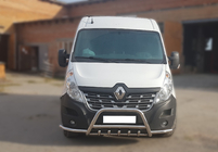 Renault Master 2011-2023 Defensa delantera WT003-Exlusive (acero inoxidable) foto 2