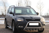 Skoda Yeti 2009-2017 Defensa Delantera WT003 (Acero Inoxidable) foto 4