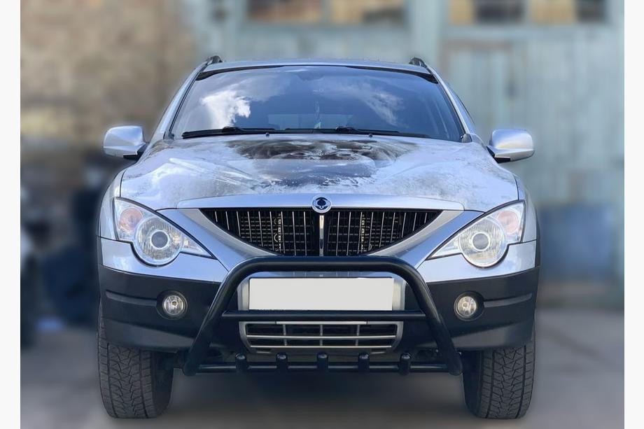 SsangYong Kyron 2005-2014 Defensa Delantera Black WT003 (Acero Inoxidable) Image