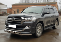 Toyota Land Cruiser 200 2007-2021 Defensa delantera ST015 (2015+, acero inoxidable) foto 3