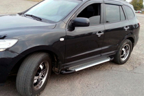 Hyundai Santa Fe 2 2006-2012 Estribos Laterales Line (2 uds., Aluminio) foto 1