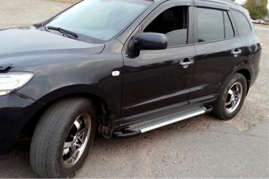 Hyundai Santa Fe 2 2006-2012 Estribos Laterales Line (2 uds., Aluminio) Image
