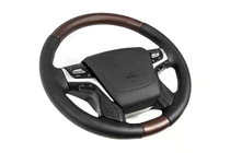 Toyota Land Cruiser Prado 150 2009-2023 Volante calefactable (madera oscura) foto 3