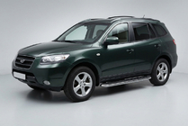 Hyundai Santa Fe 2 2006-2012 Estribos Laterales Maydos V1 (2 uds., Aluminio y Acero Inoxidable) foto 1