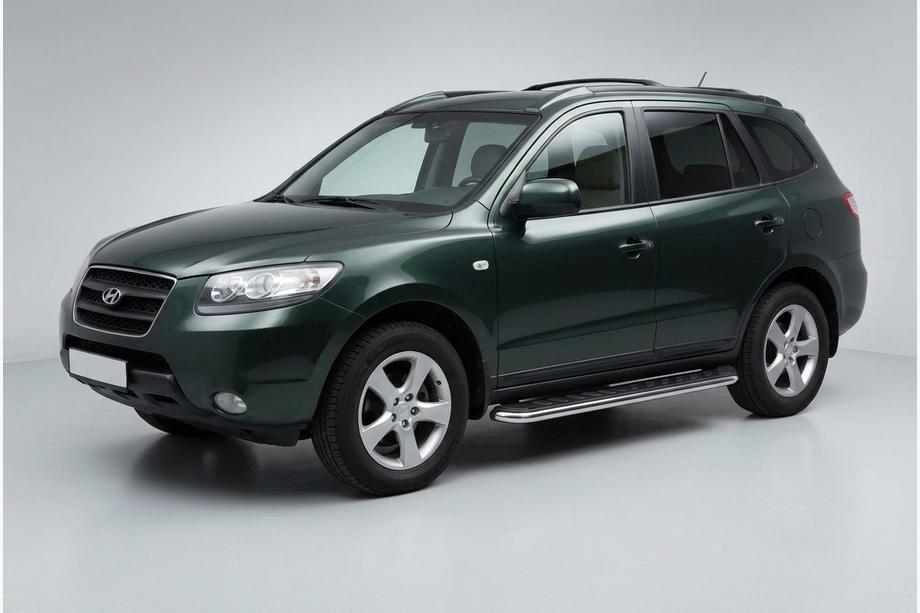 Hyundai Santa Fe 2 2006-2012 Estribos Laterales Maydos V1 (2 uds., Aluminio y Acero Inoxidable) Image