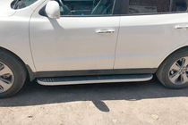 Hyundai Santa Fe 2 2006-2012 Estribos Laterales Tayga Grey (2 uds., Aluminio) foto 2