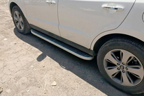 Hyundai Santa Fe 2 2006-2012 Estribos Laterales Tayga Grey (2 uds., Aluminio) foto 6
