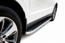 Hyundai Santa Fe 2 2006-2012 Estribos Laterales Tayga Grey (2 uds., Aluminio) foto 1