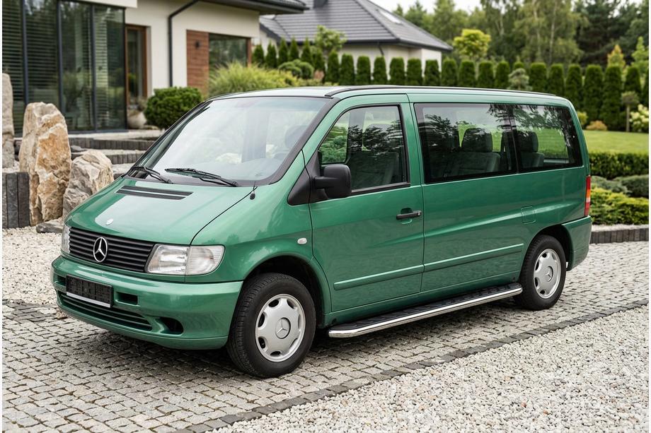 Mercedes Vito W638 1996-2003 Estribos Laterales Maydos V1 (2 uds., Aluminio y Acero Inoxidable) Image
