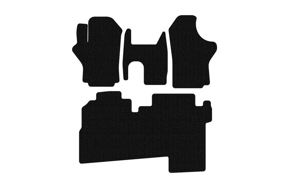 Hyundai H200, H1, Starex 1998-2007 Alfombrillas de goma Carsuit (2004-2007, 2 filas, 8 plazas, negras) Foto 1