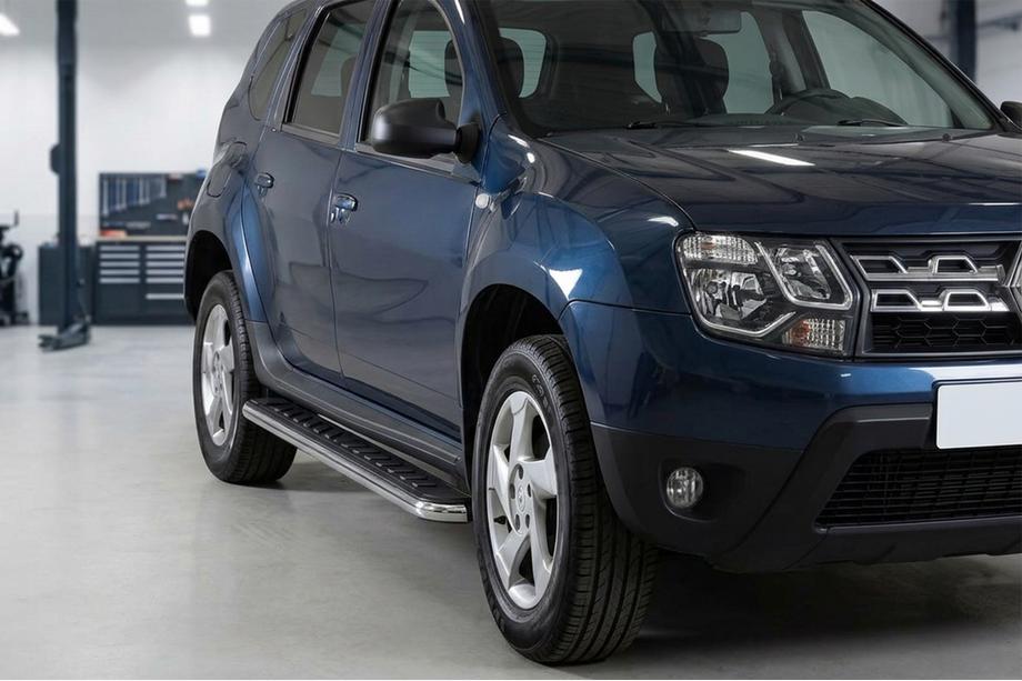 Renault Duster 2008–2017 Estribos Laterales Maydos V1 (2 uds., Aluminio y Acero Inoxidable) Image