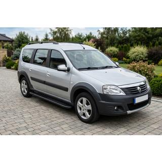 Estribos Laterales Bosphorus Black (2 uds., Aluminio) Dacia Logan MCV 2004-2014 foto 3