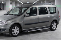Renault Logan MCV 2005-2013 Estribos Laterales RedLine V1 (2 uds., Aluminio) foto 3