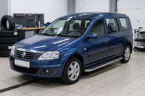 Renault Logan MCV 2005-2013 Estribos Laterales Maydos V1 (2 uds., Aluminio y Acero Inoxidable) foto 1