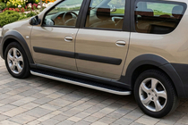 Renault Logan MCV 2005-2013 Estribos Laterales Tayga Grey (2 uds., Aluminio) foto 3