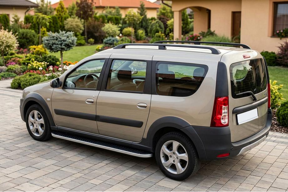 Renault Logan MCV 2005-2013 Estribos Laterales Tayga Grey (2 uds., Aluminio) Image