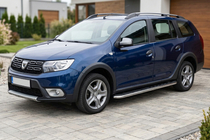 Dacia Logan MCV 2013-2020 Estribos Laterales Maydos V1 (2 uds., Aluminio y Acero Inoxidable) foto 1