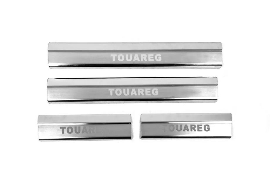 Volkswagen Touareg 2010-2018 Outlet Protectores de Umbral Carmos V2 (4 uds, Acero Inoxidable) Foto 1