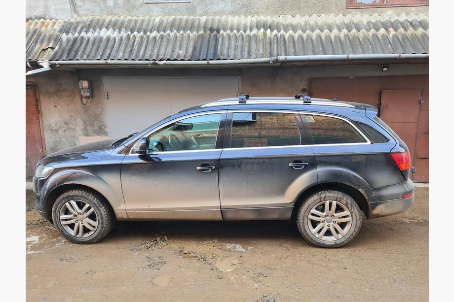 Audi Q7 2005-2015 Barras de techo (travesaños) para raíles integrados con llave WingCarrier V2 (2 uds) Negro Foto 2