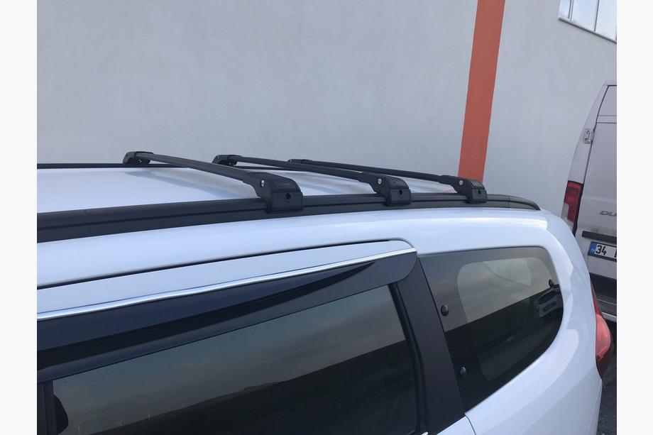 Dacia Lodgy 2012-2022 Barras de techo (travesaños) para raíles integrados con llave WingCarrier V2 (2 uds) Gris Foto 25