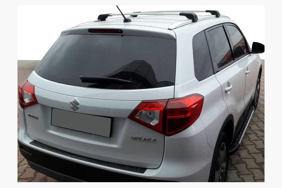 Suzuki Vitara 2015- Barras de techo (travesaños) para raíles integrados con llave WingCarrier V2 (2 uds) Gris Foto 17