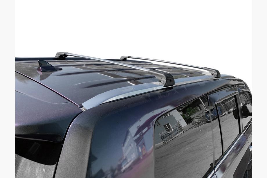 Lexus LX570/450d 2008-2022 Barras de techo (travesaños) para raíles integrados con llave WingCarrier V2 (2 uds) Gris Foto 20
