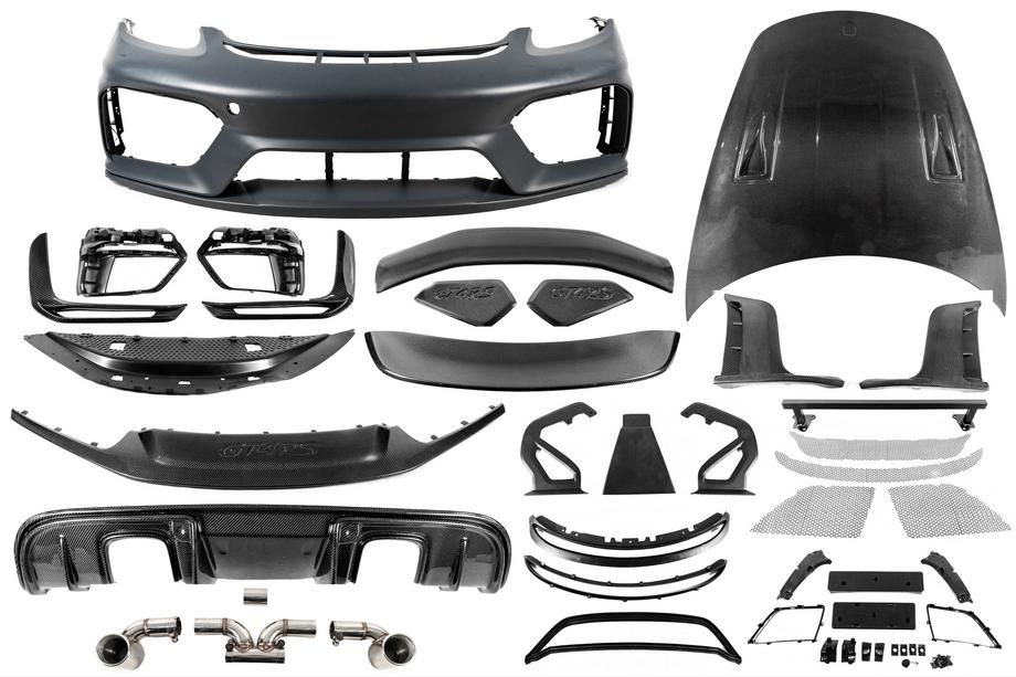 Porsche Boxster/Cayman 982 (718) 2016- Kit de carrocería GT4RS (polipropileno + carbono) Image