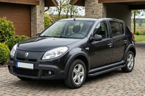 Dacia Sandero 2007-2013 Estribos Laterales Allmond Black (2 uds., Aluminio) foto 1