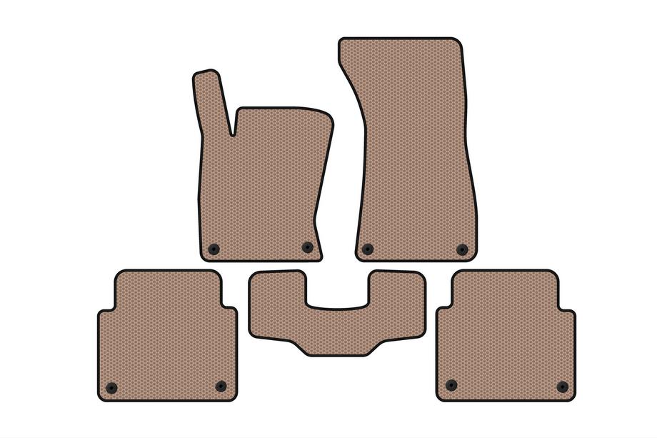 Audi A8 2002-2009 Alfombrillas de Goma Carsuit (Short, Beige) Image