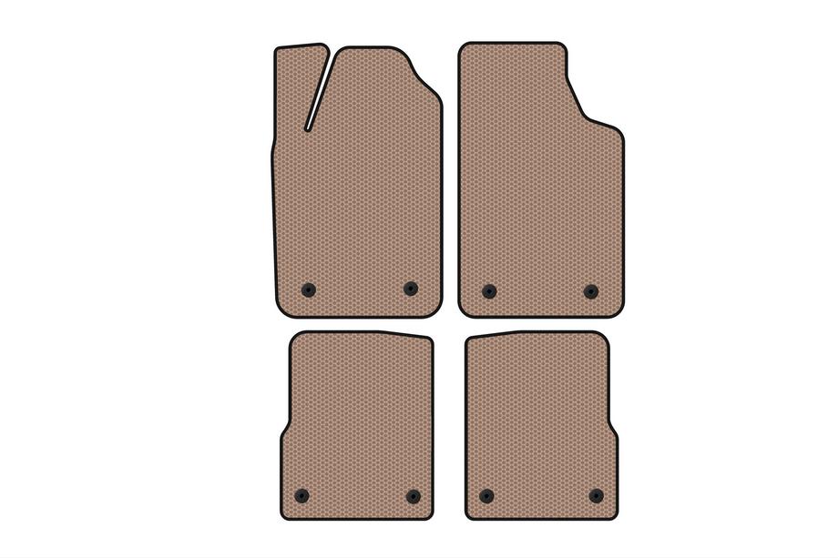 Audi A2 1999-2005 Alfombrillas de Goma Carsuit (HB, Beige) Image