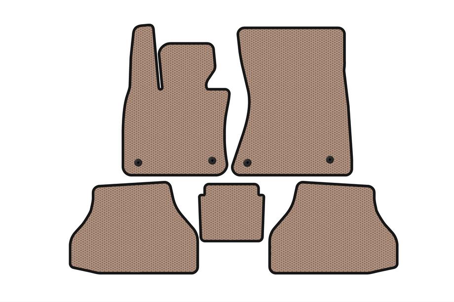BMW X6 E71 2008–2014 Alfombrillas de Goma Carsuit V-2 (Beige) Image