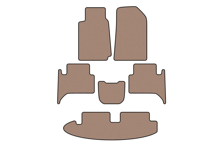 Chevrolet Trailblazer 2012-2019 Alfombrillas de goma Carsuit (3 filas, beige) Foto 1