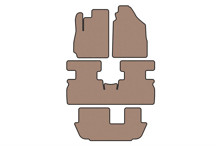 Jetour X70 2018- Alfombrillas de goma Carsuit (3 filas, beige) Image
