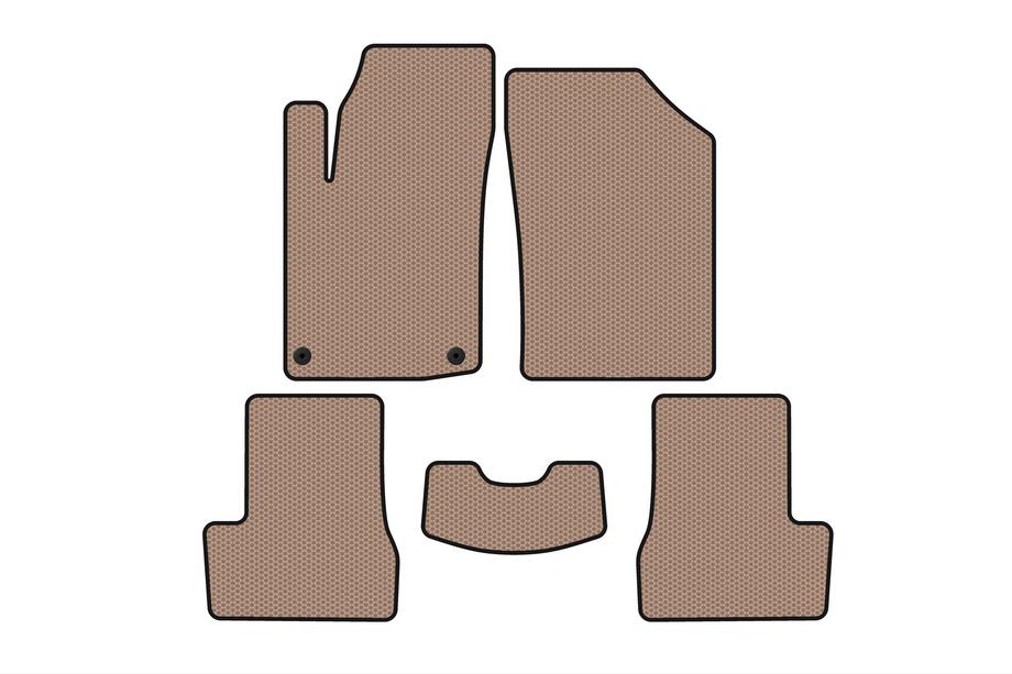 Citroen C-3 2009–2016 Alfombrillas de Goma Carsuit (HB, Beige) Image