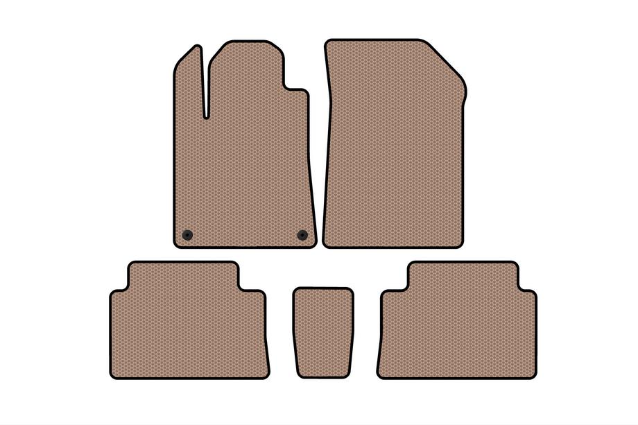 Citroen C-5 2001-2008 Alfombrillas de Goma Carsuit (Beige) Image