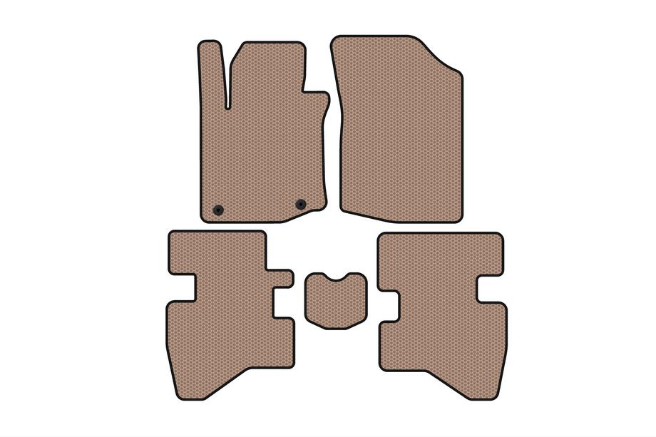Citroen C-1 2014-2021 Alfombrillas de Goma Carsuit (HB, Beige) Foto 1