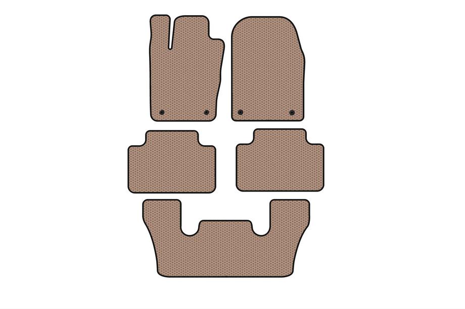 Dodge Durango 2010- Alfombrillas de goma Carsuit (3 filas, beige) Image